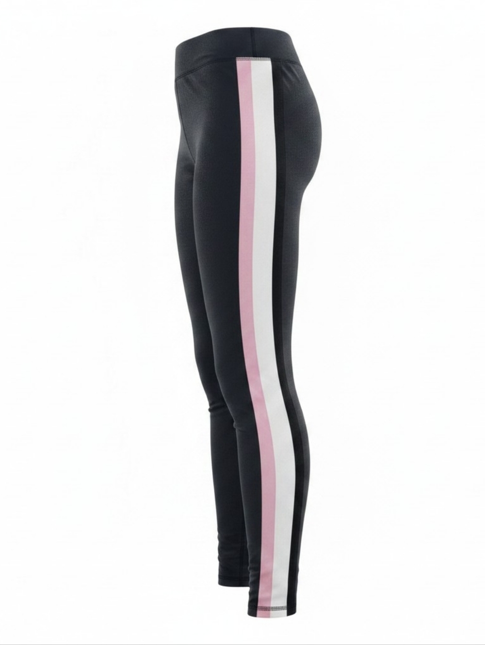 Y2K Juicy Couture Sport Leggings L Navy Pink White Stripe High Waist Athleisure